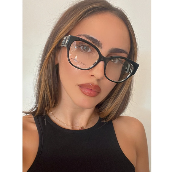 NEW Dolce Gabbana DG3377 Black Zebra Cat Eyeglasses Frames - Picture 1 of 8